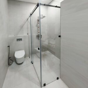 Pintu Shower Sliding, partisi kaca kamar mandi