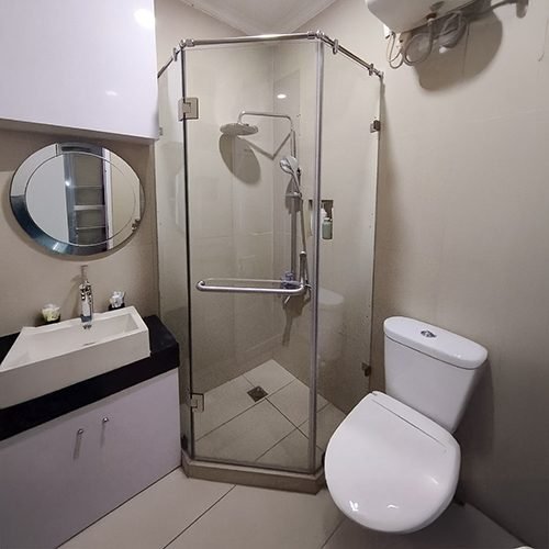 Kaca Shower Tempered, partisi kaca kamar mandi
