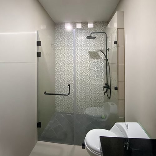 Sekat Kaca Shower, partisi kaca kamar mandi