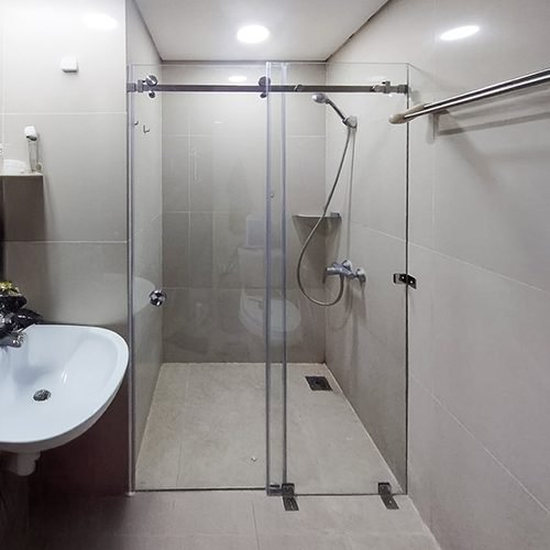 Pintu Kamar Mandi Geser, partisi kaca kamar mandi