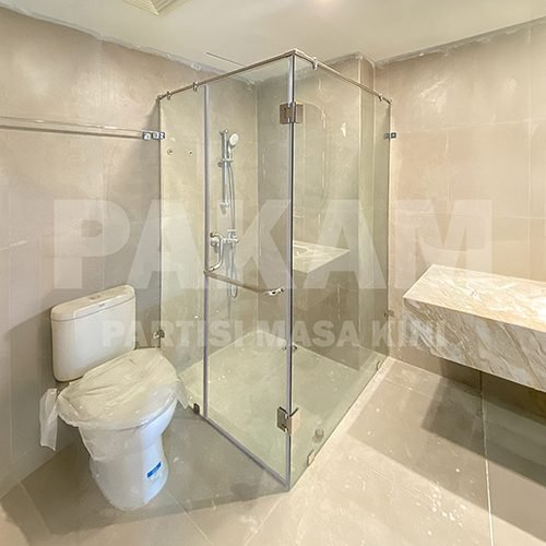 pintu kaca kamar mandi minimalis