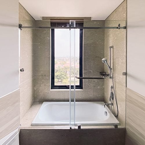 Sliding Door Kamar Mandi, partisi kaca kamar mandi