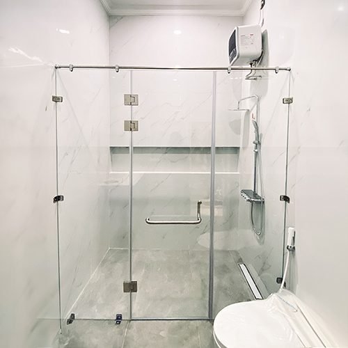 Kaca Pembatas Shower, partisi kaca kamar mandi